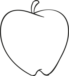 Apple With Skin Simple Craft Design Svg File, Free Vectors File